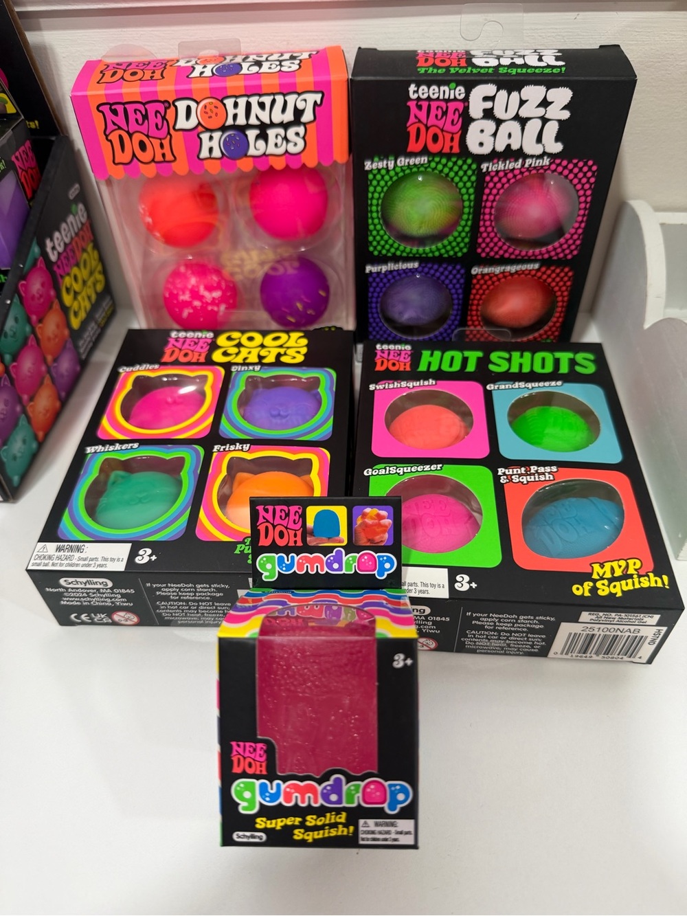 NeeDoh Bundle!! Gumdrop/Hotshots/Cool Cats/Fuzzbqll/Dohnut holes